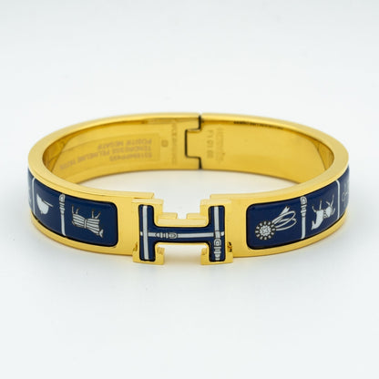 [⭐JeweliWhal]BRACELET H EN CÉRAMIQUE BLEUE