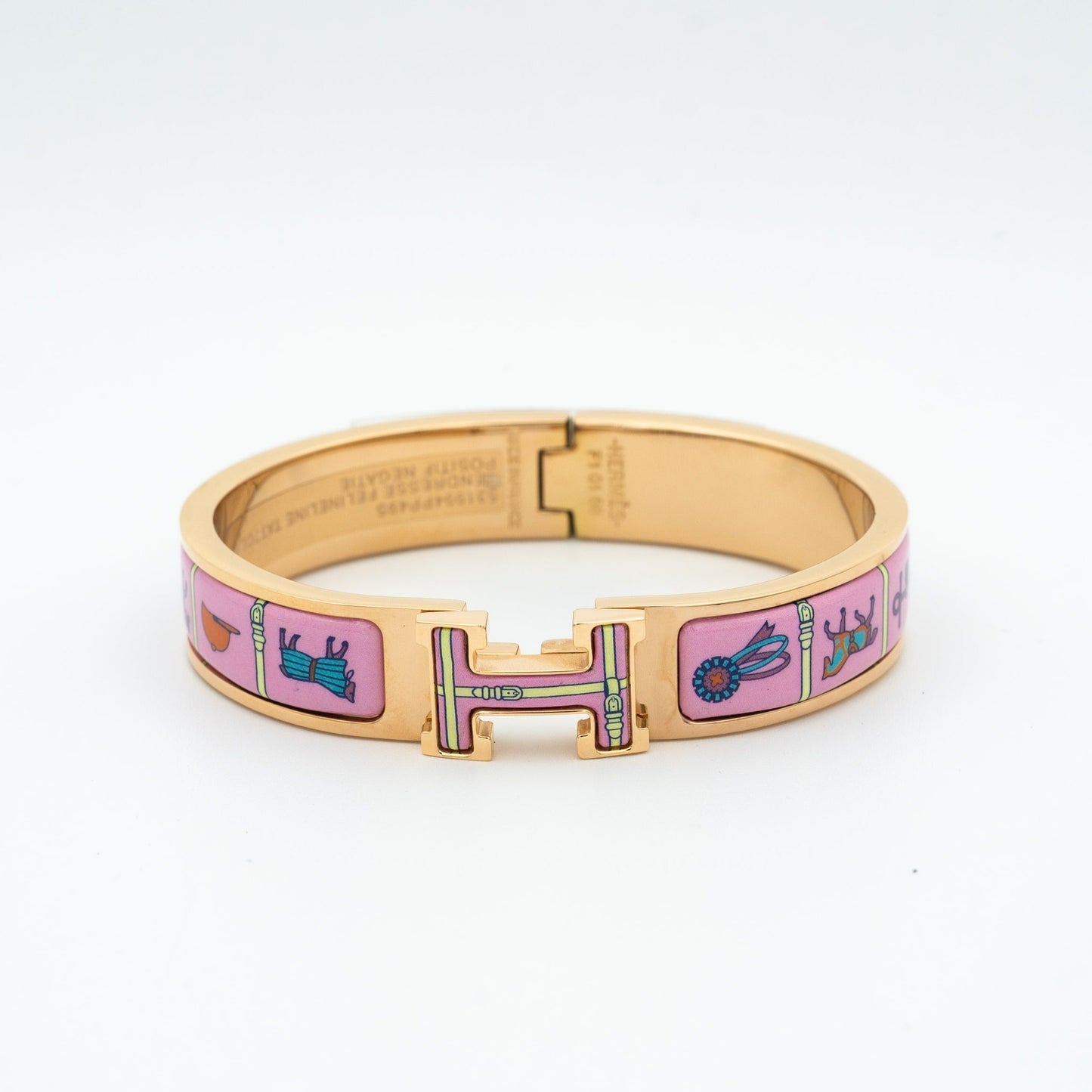 [⭐JeweliWhal]H BRACELET OR ROSE CÉRAMIQUE ROSE