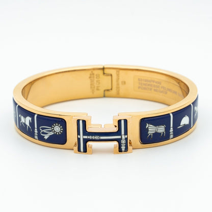 [⭐JeweliWhal]BRACELET H EN CÉRAMIQUE BLEUE