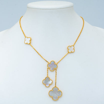[⭐JeweliWhal]COLLIER TRÈFLE NACRE 6 MOTIFS