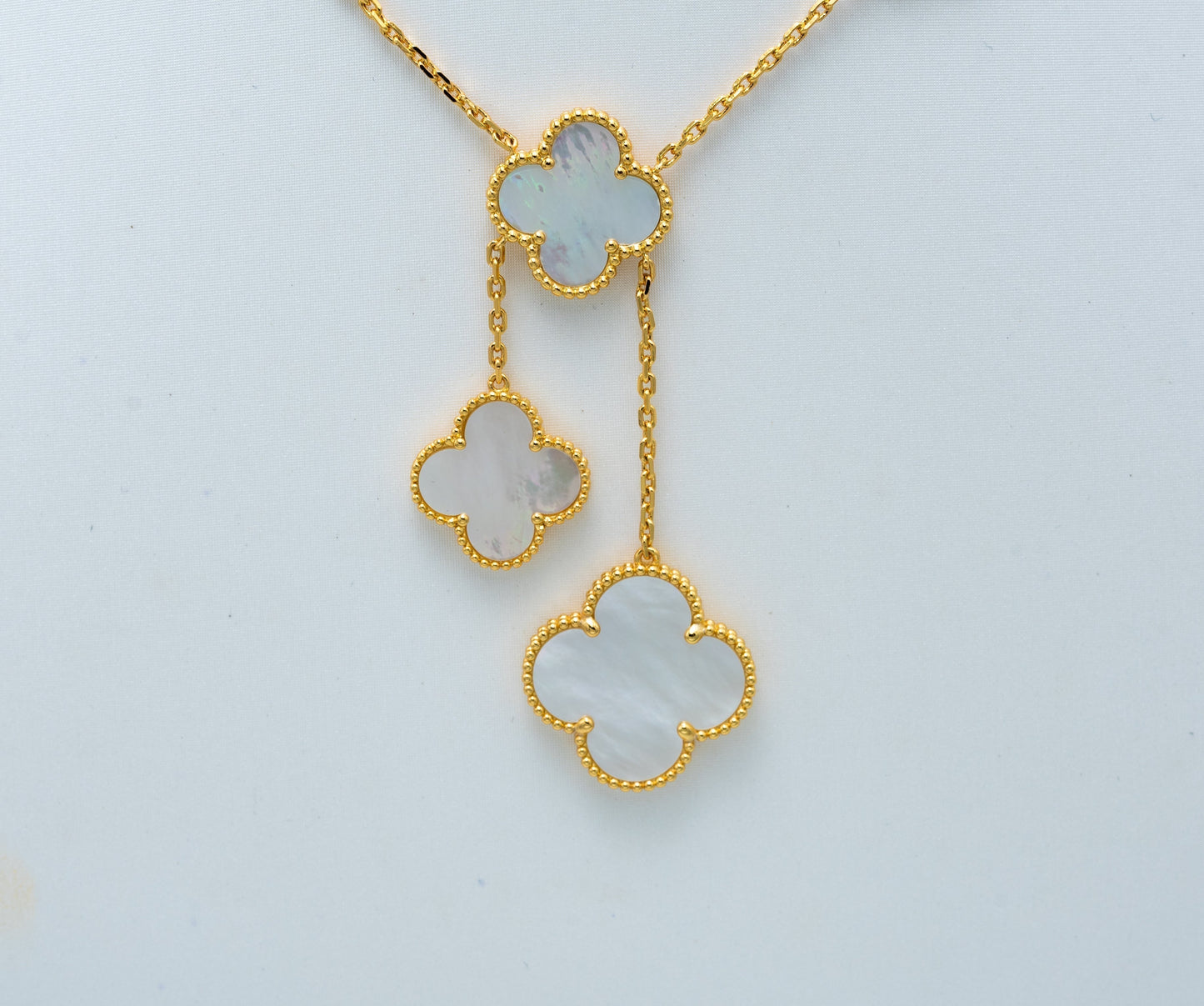 [⭐JeweliWhal]COLLIER TRÈFLE NACRE 6 MOTIFS