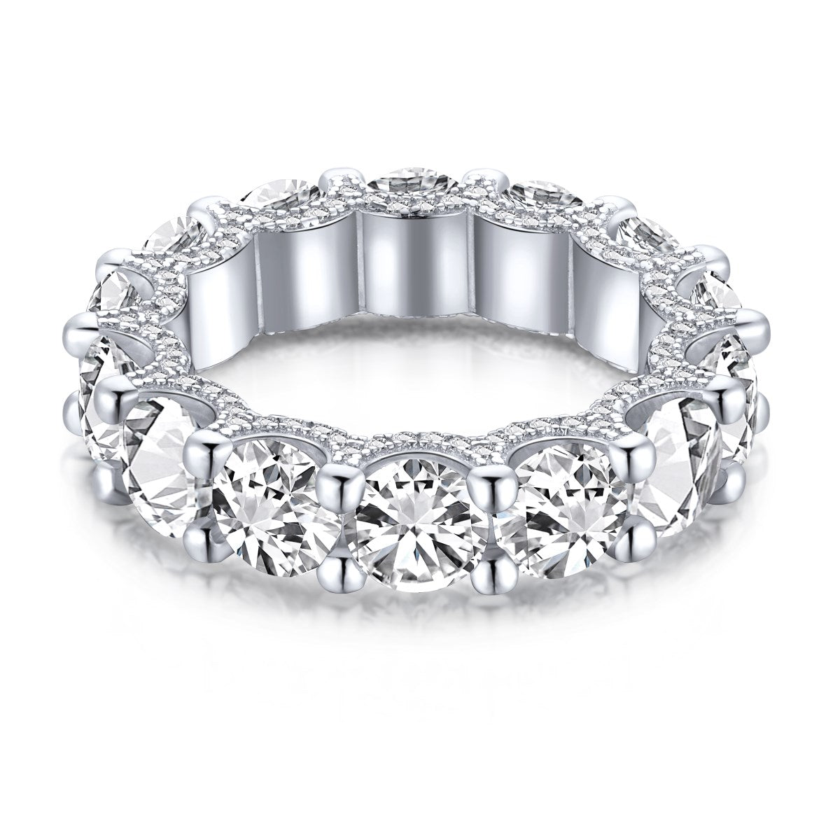 [Tonmkive Jewelry]Magnifique bague tennis taille ronde
