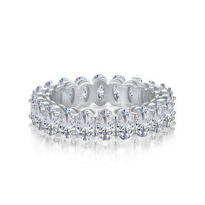[Tonmkive Jewelry]Bague tennis ovale ornée