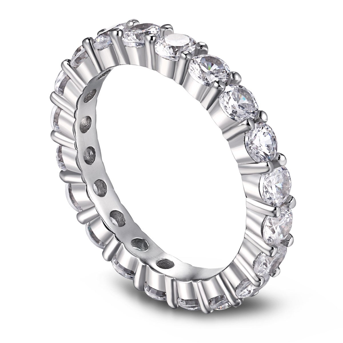 [Tonmkive Jewelry]Bague Tennis scintillante taille ronde
