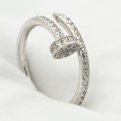 [⭐JeweliWhal]JUSTE BAGUE 1.8MM ARGENT DIAMANTS