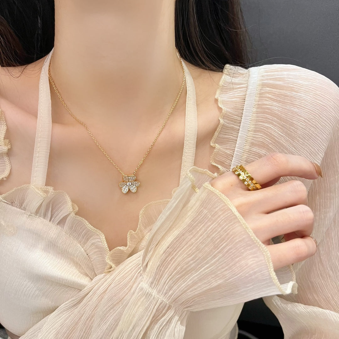 [⭐JeweliWhal]COLLIER FLEUR DIAMANT