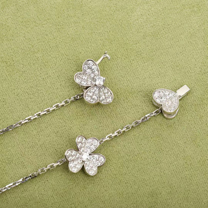 [⭐JeweliWhal]COLLIER 9 FLEURS FRIVOLE ARGENT