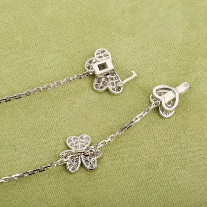 [⭐JeweliWhal]COLLIER 9 FLEURS FRIVOLE ARGENT