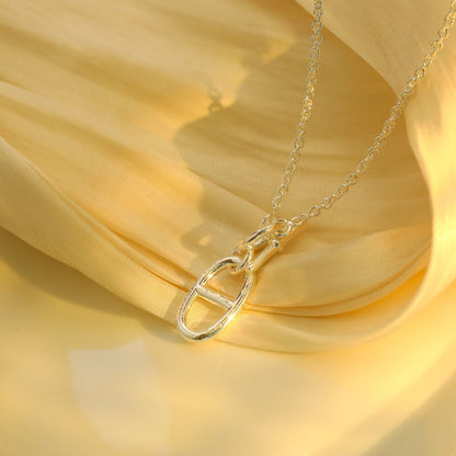 [⭐JeweliWhal]HM CHAINE D'ANCRE PENDANT NECKLACE STERLING SILVER