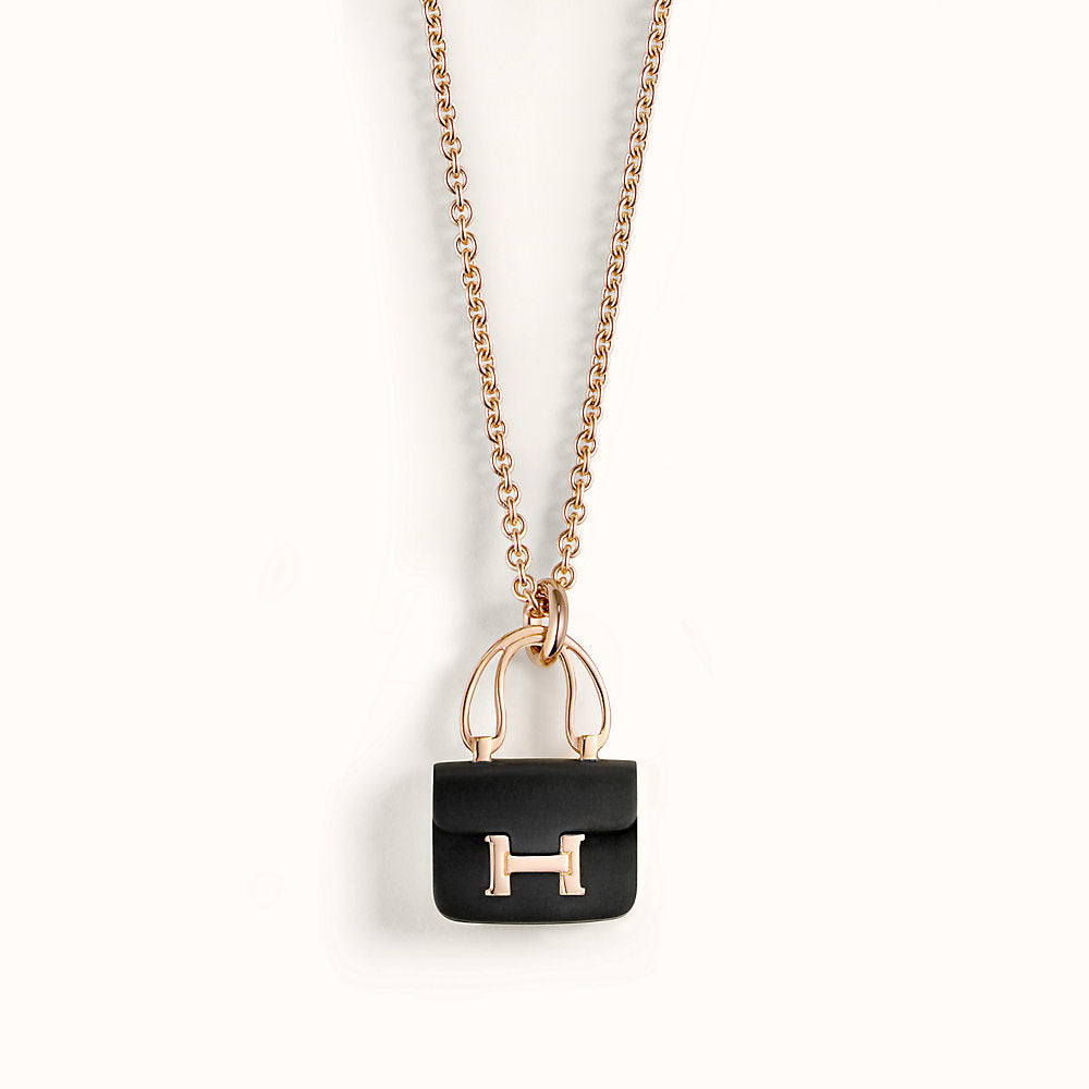 [⭐JeweliWhal]COLLIER CONSTANCE OR ROSE PENDENTIF NOIR