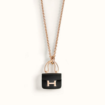 [⭐JeweliWhal]COLLIER CONSTANCE OR ROSE PENDENTIF NOIR