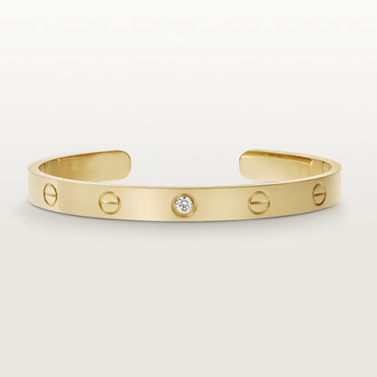 [⭐JeweliWhal]BRACELET D'AMOUR 6.1MM 1 DIAMANT OUVERT