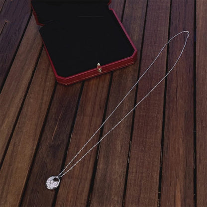 [⭐JeweliWhal]COLLIER AMULETTE ARGENT TOUT DIAMANT
