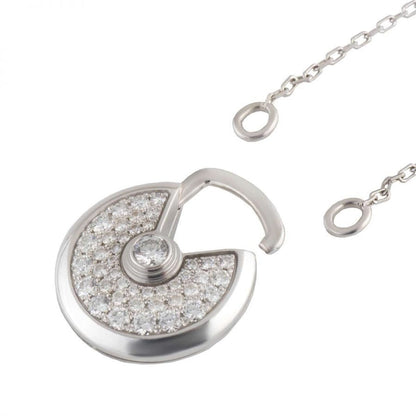 [⭐JeweliWhal]COLLIER AMULETTE ARGENT TOUT DIAMANT