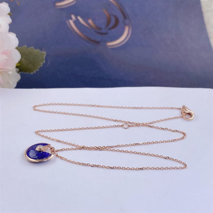 [⭐JeweliWhal]COLLIER AMULETTE AGATE OR ROSE