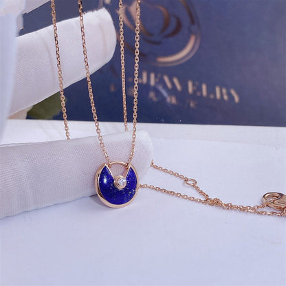 [⭐JeweliWhal]COLLIER AMULETTE AGATE OR ROSE