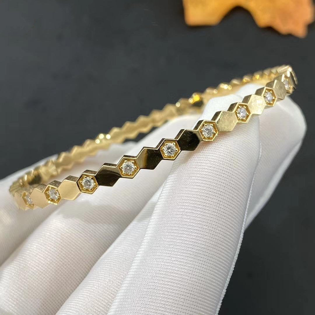 [⭐JeweliWhal]BRACELET BEE LOVE OR ET DIAMANT
