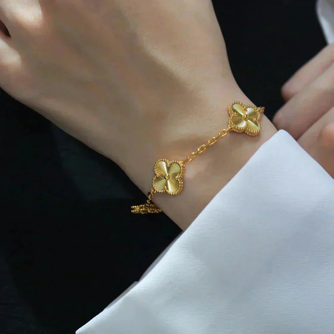 [⭐JeweliWhal] COLLECTION DE BRACELETS LASER TRÈFLE 5 MOTIFS