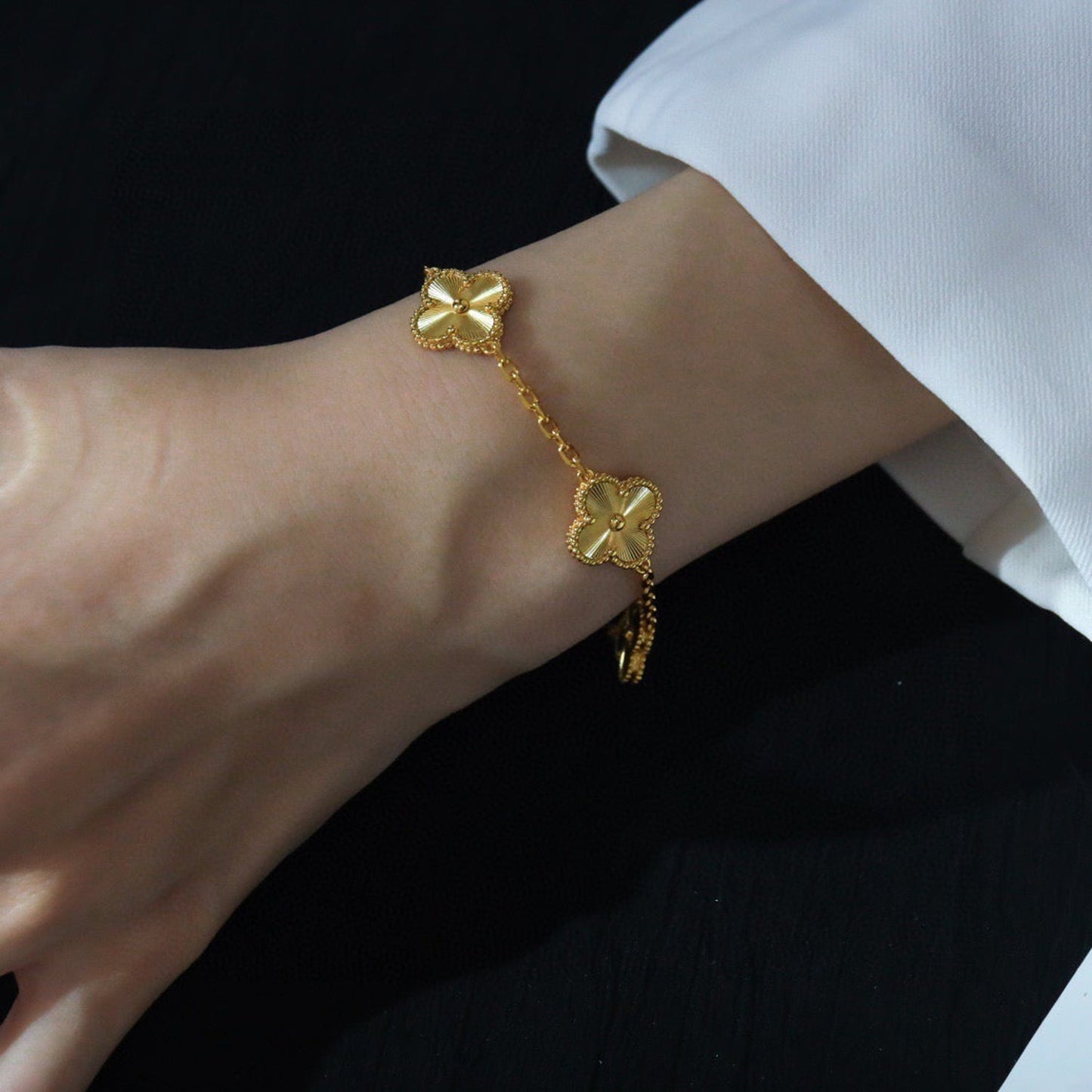 [⭐JeweliWhal] COLLECTION DE BRACELETS LASER TRÈFLE 5 MOTIFS