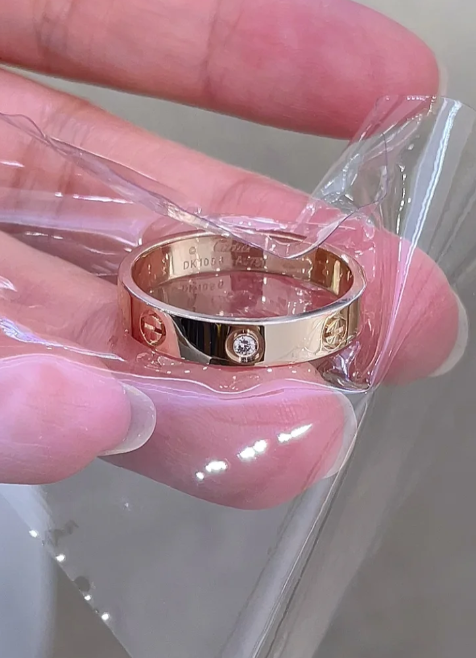 [⭐JeweliWhal]BAGUE LOVE 4MM 1 DIAMANT