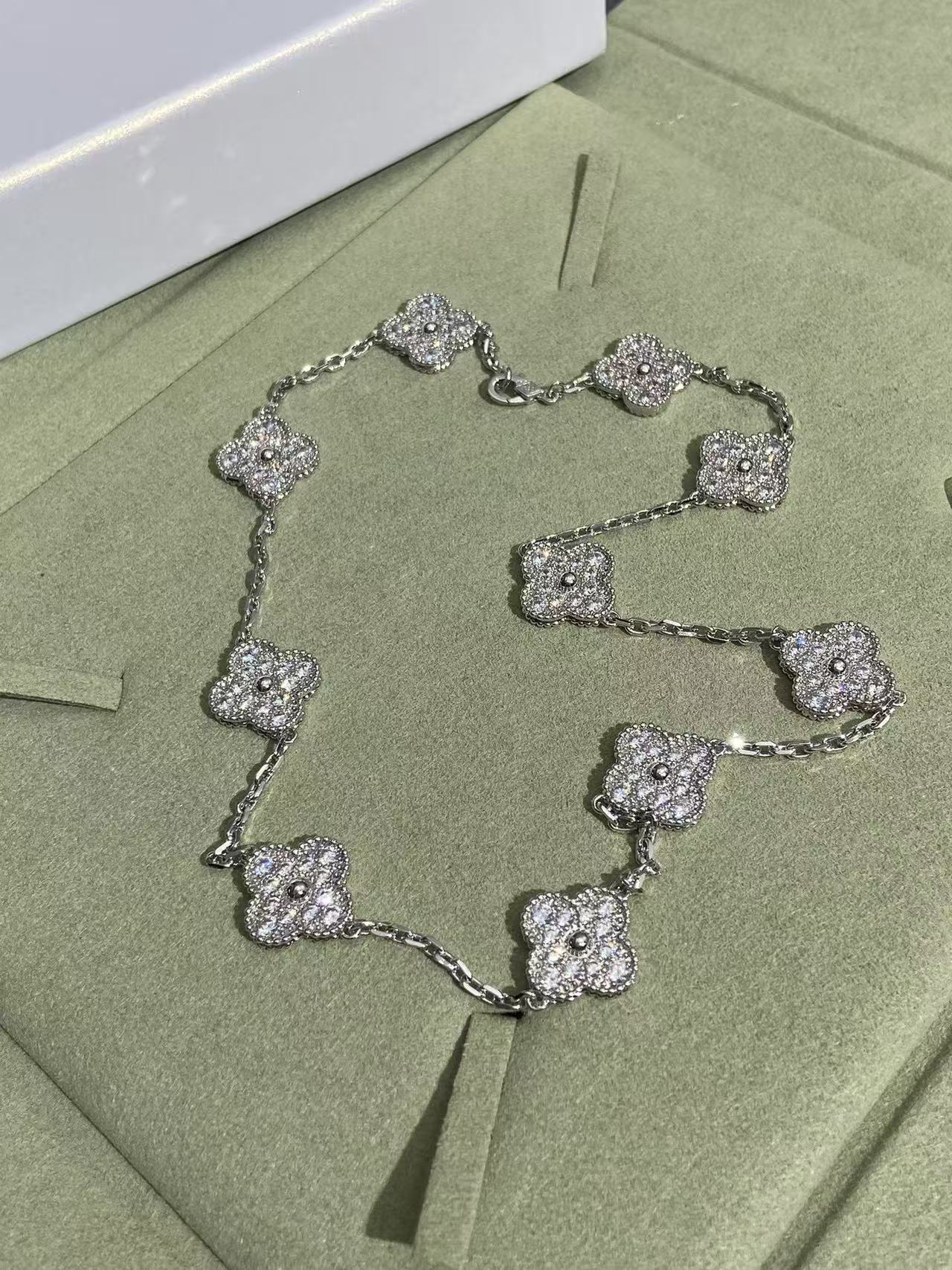 [⭐JeweliWhal]CLOVER 10 MOTIFS COLLIER TOUT DIAMANT