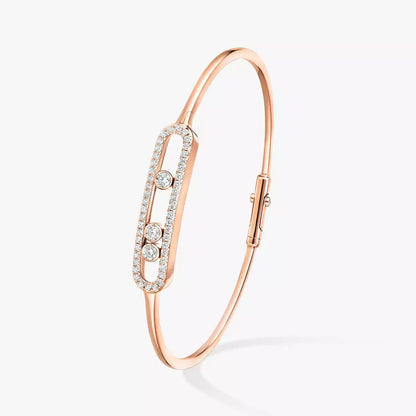 [⭐JeweliWhal]Move Pavé Diamond Bangle Bracelet M