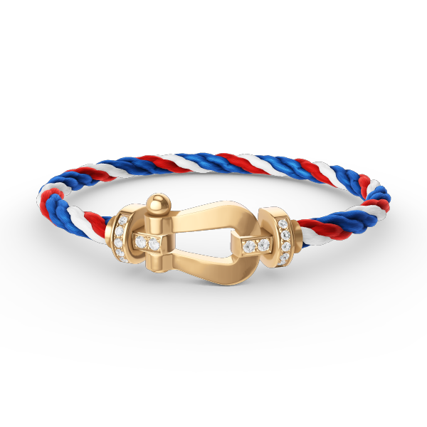 [⭐JeweliWhal]FORCE LARGE HORSESHOE HALF DIAMOND BRACELET GOLD