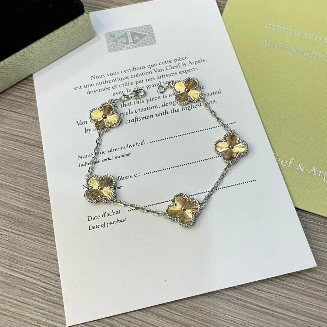 [⭐JeweliWhal] COLLECTION DE BRACELETS LASER TRÈFLE 5 MOTIFS