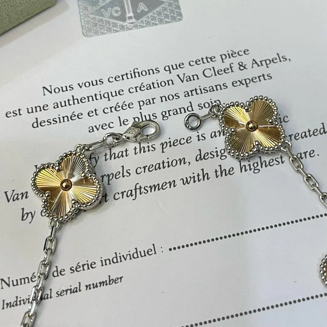 [⭐JeweliWhal] COLLECTION DE BRACELETS LASER TRÈFLE 5 MOTIFS