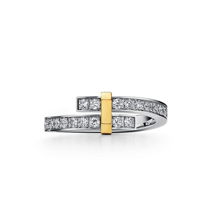 [JeweliWhal]EDGE GOLD SILVER DIAMOND RING