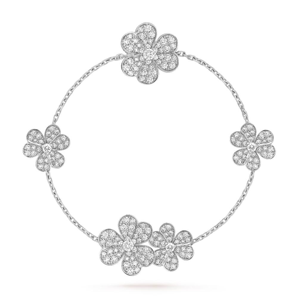 [⭐JeweliWhal]BRACELET ARGENT FRIVOLE 5 FLEURS