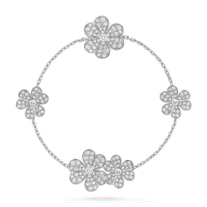 [⭐JeweliWhal]BRACELET ARGENT FRIVOLE 5 FLEURS