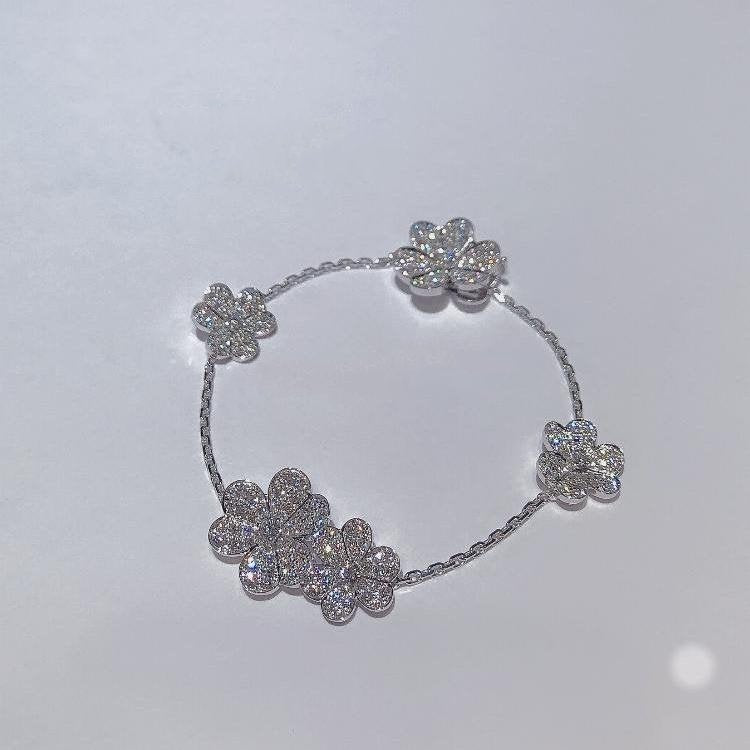 [⭐JeweliWhal]BRACELET ARGENT FRIVOLE 5 FLEURS