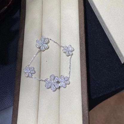 [⭐JeweliWhal]BRACELET ARGENT FRIVOLE 5 FLEURS