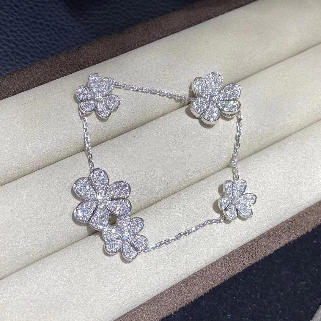 [⭐JeweliWhal]BRACELET ARGENT FRIVOLE 5 FLEURS