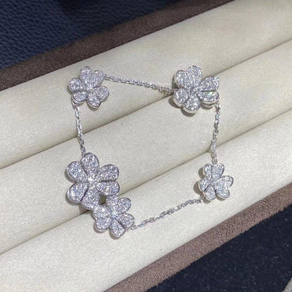 [⭐JeweliWhal]BRACELET ARGENT FRIVOLE 5 FLEURS