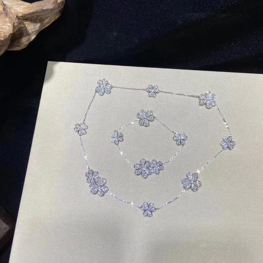 [⭐JeweliWhal]BRACELET ARGENT FRIVOLE 5 FLEURS