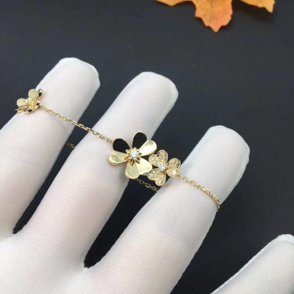 [⭐JeweliWhal]BRACELET FRIVOLE OR 5 FLEURS