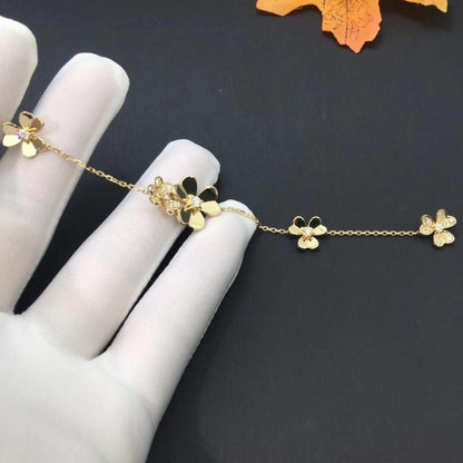 [⭐JeweliWhal]BRACELET FRIVOLE OR 5 FLEURS