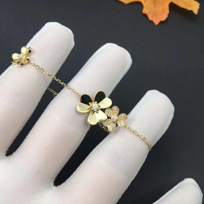 [⭐JeweliWhal]BRACELET FRIVOLE OR 5 FLEURS