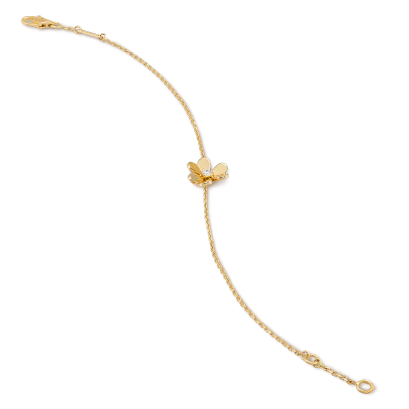 [⭐JeweliWhal]BRACELET FRIVOLE FLEUR OR MALACHITE ROSE