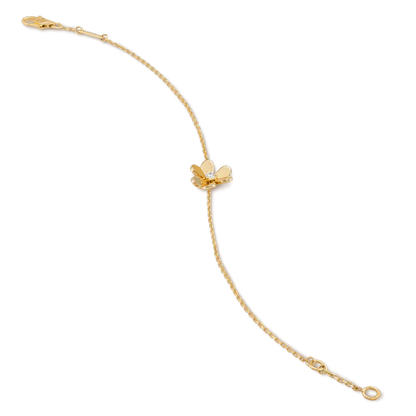 [⭐JeweliWhal]BRACELET FRIVOLE FLEUR OR MALACHITE ROSE
