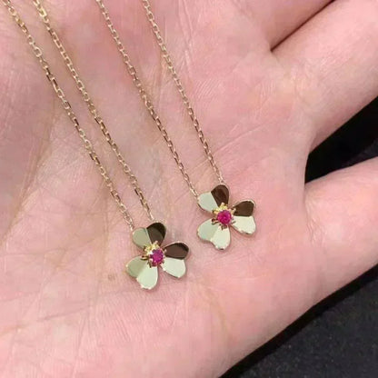 [⭐JeweliWhal]COLLIER FLEUR FRIVOLE OR