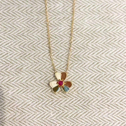 [⭐JeweliWhal]COLLIER FLEUR FRIVOLE OR