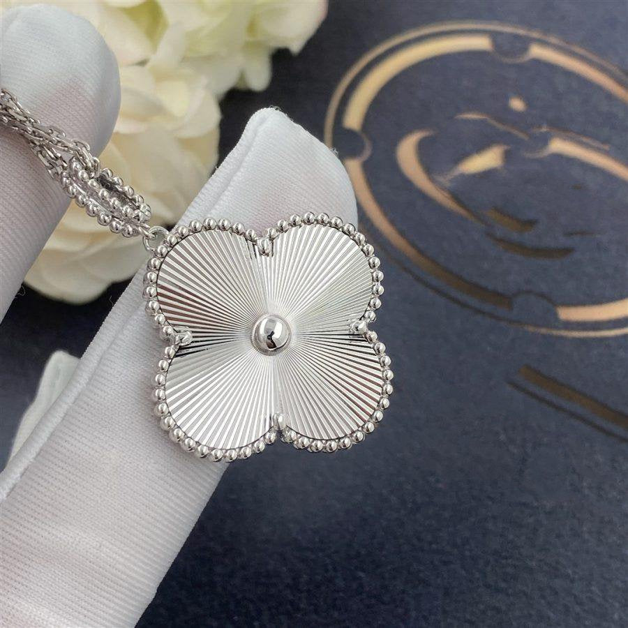 [⭐JeweliWhal]COLLIER TRÈFLE ARGENT 25MM GRAND TRÈFLE