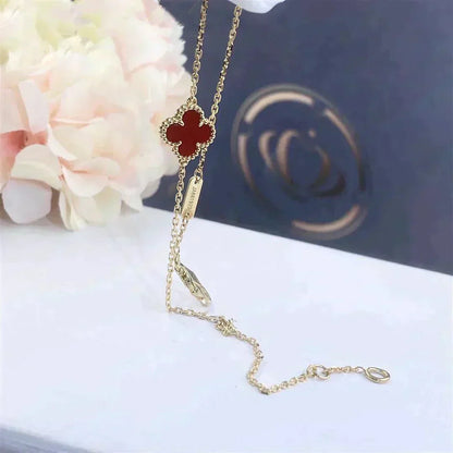 [⭐JeweliWhal]TRÈFLE CORNALINE BRACELET FLEUR UNIQUE