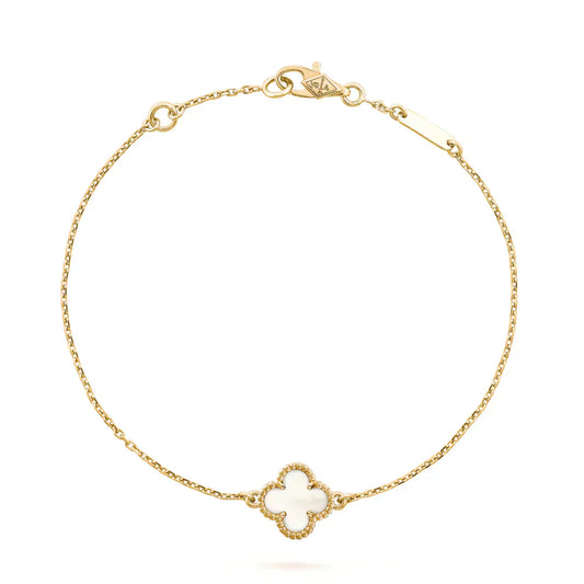[⭐JeweliWhal]CLOVER WHITE MOP SINGLE FLOWER BRACELET