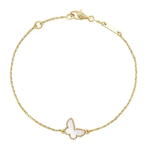 [⭐JeweliWhal]BRACELET PAPILLON EN NACRE FONCÉE