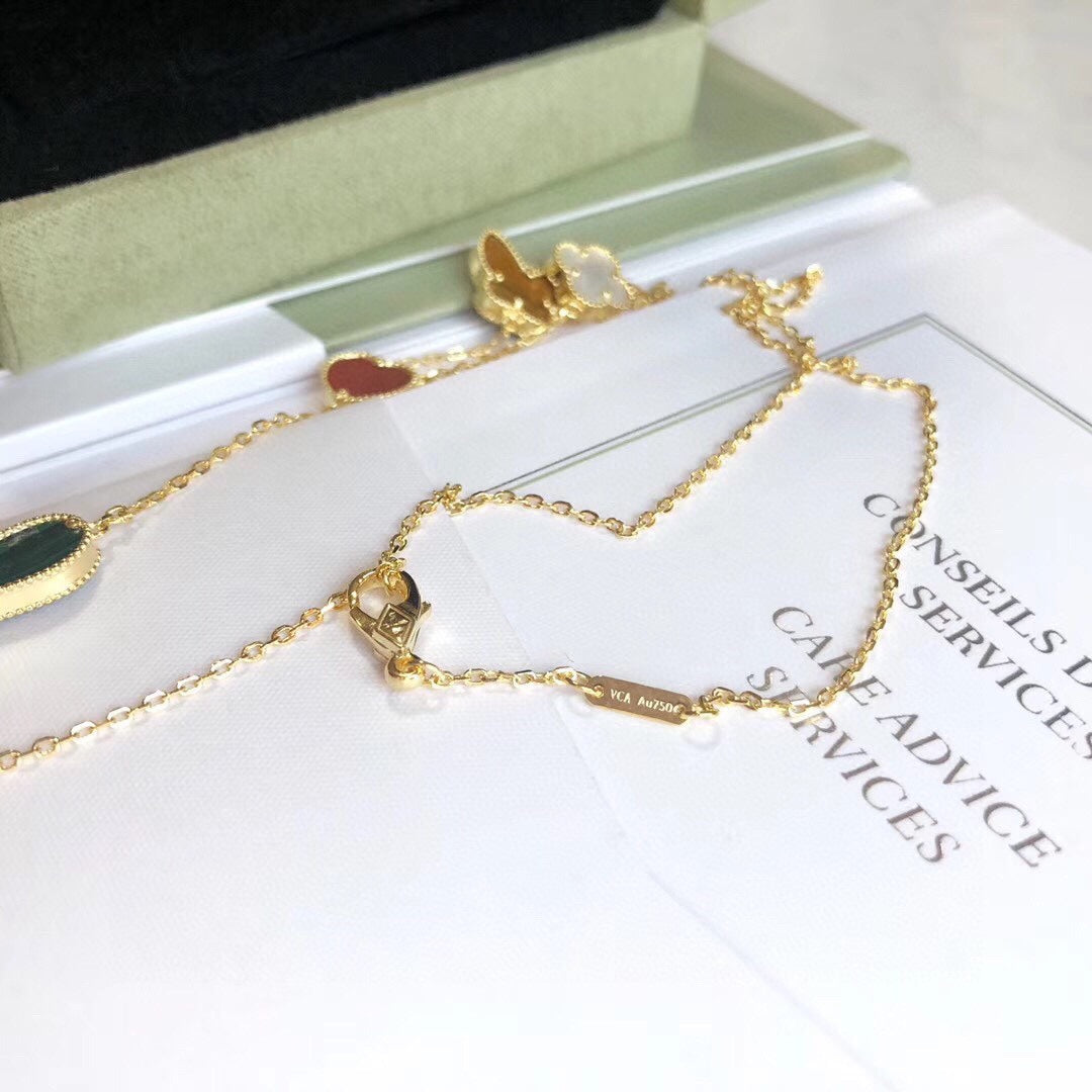 [⭐JeweliWhal]COLLIER 4 MOTIFS OR ROSE LUCKY SPRING